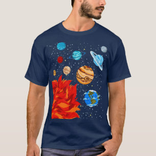 Galaxy Planets Solar System der Astronomie Weltrau T-Shirt