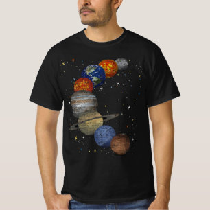 Galaxy Planets Sun Universe Weltraumwissenschaft T-Shirt