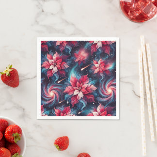 Galaxy Poinsettia Festivals Blumenmuster Decoupage Serviette