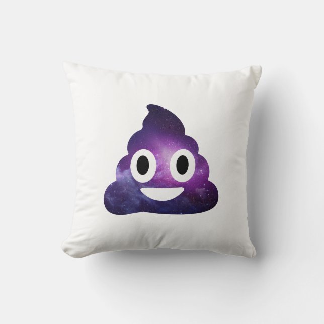 Galaxy Poo Emoji Kissen (Vorderseite)