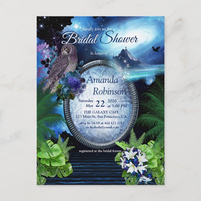 Galaxy Portal Brautparty Postkarte (Vorderseite)