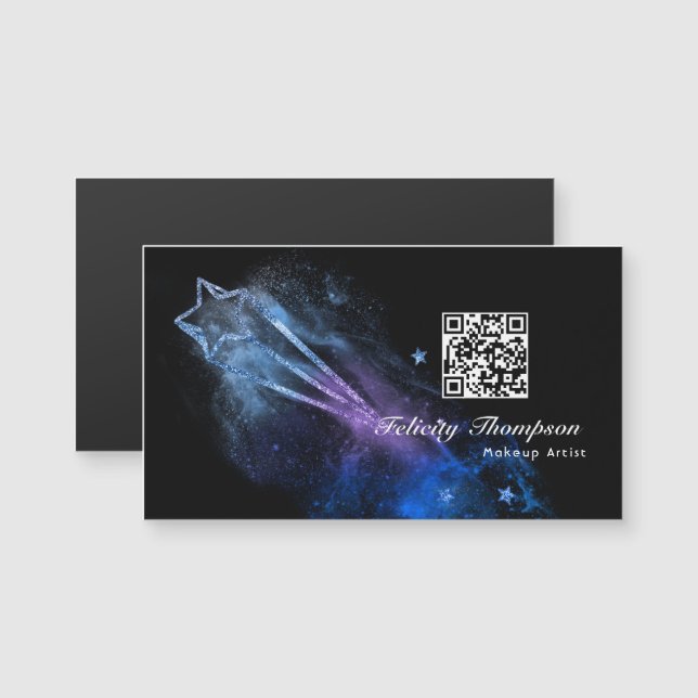 Galaxy QR Code Magnetkarte (Vorne/Hinten)