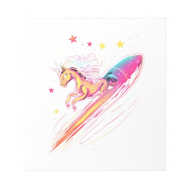Galaxy Rider Einhorn (1) Notizblock (Vorderseite)
