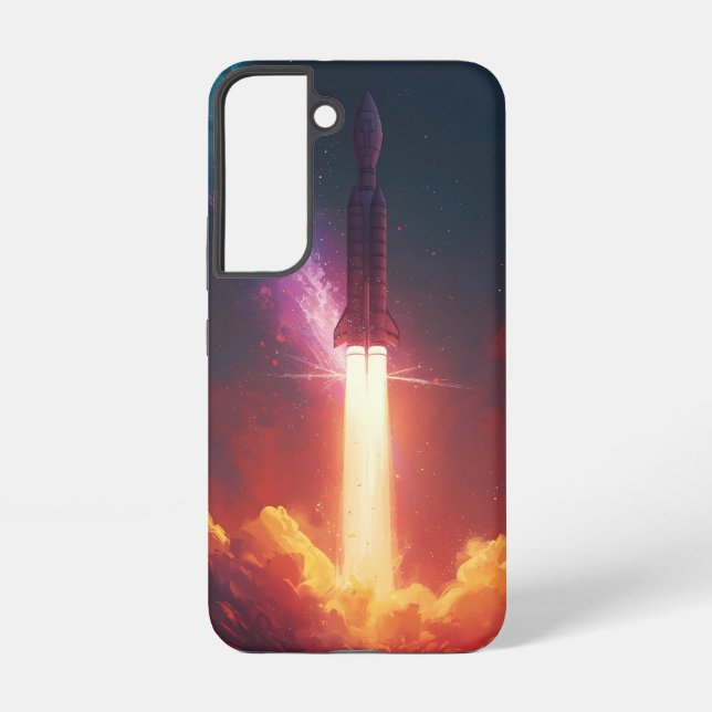 Galaxy Rocket Case - kühne kosmische Gestaltung Samsung Galaxy Hülle (Rückseite)