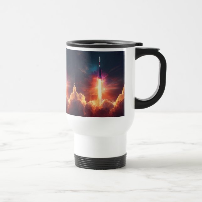 Galaxy Rocket Therme Tasse - Space Fantasy Style (Rechts)