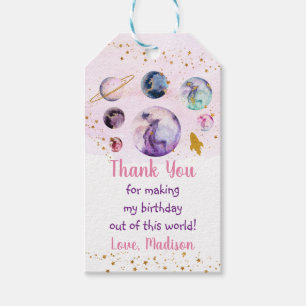 Galaxy Rosa Gold Weltraum Geburtstag Geschenkanhänger