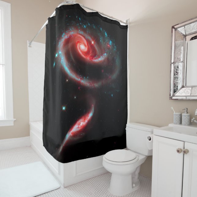 Galaxy Rose Red Duschvorhang (Beispiel)