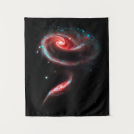 Galaxy Rose Red Small Wandteppich