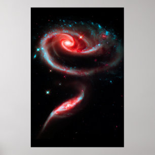 Galaxy Rose Rot Poster