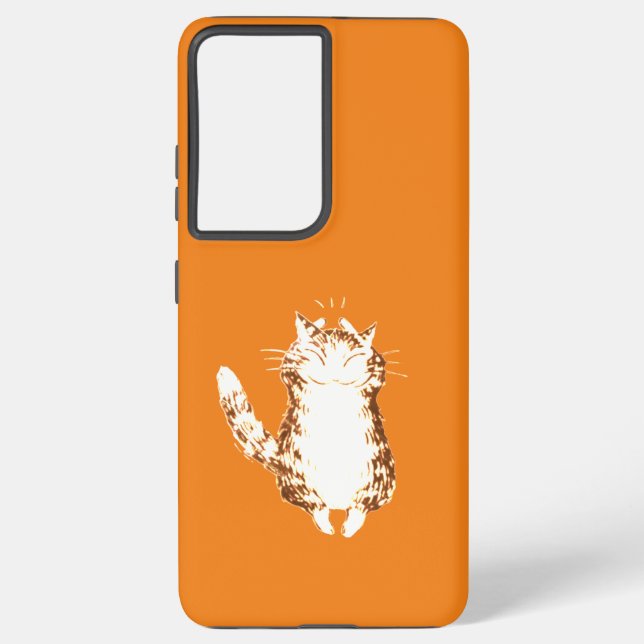 Galaxy Samsung s21 ultra Case Happy Cat Design Samsung Galaxy Hülle (Rückseite)