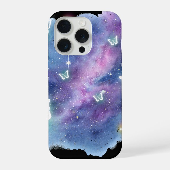 Galaxy Schmetterling Handyhülle iPhone Hülle (Rückseite)