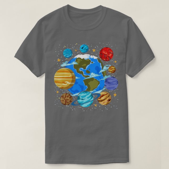 Galaxy Scientist Astronomie Planets Space Science  T-Shirt (Design vorne)