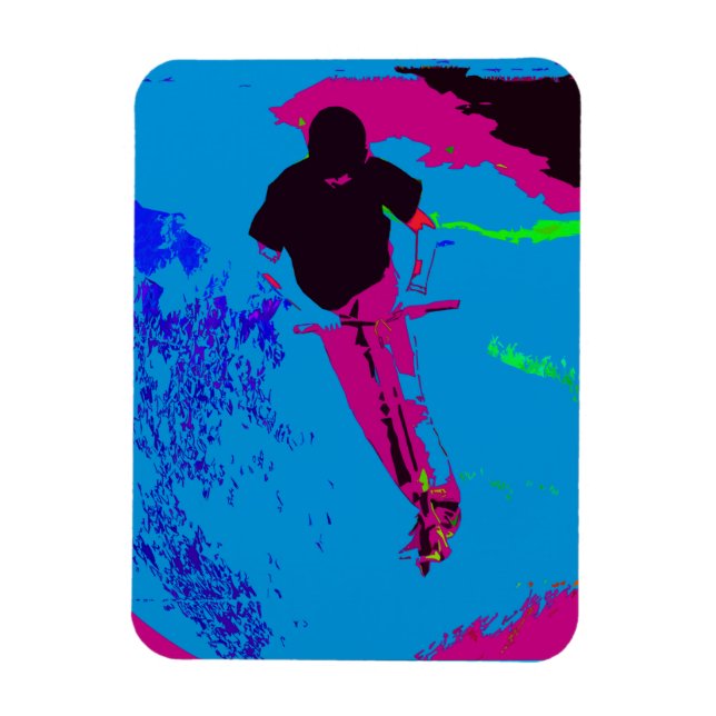 Galaxy - Scooter Rider Puzzle Magnet (Vertikal)
