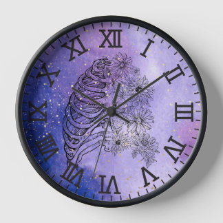 Galaxy Skeletal Ribcage Wall Clock Uhr