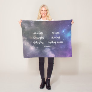 Galaxy Sky Bible Verse Fleecedecke