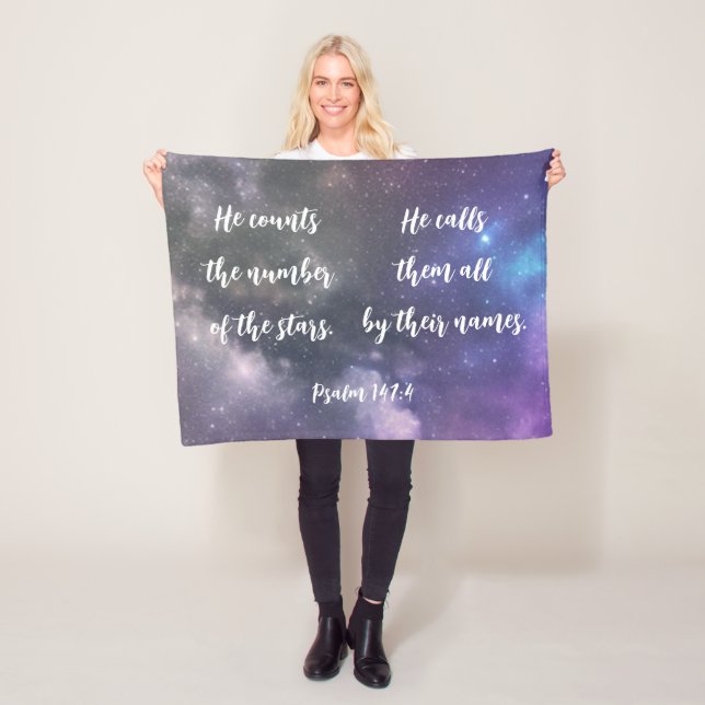 Galaxy Sky Scripture Bible Verse Fleecedecke (Beispiel)