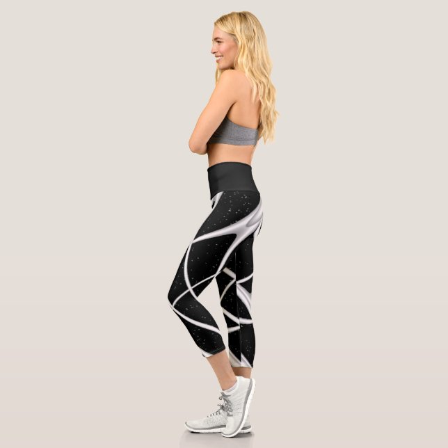 Galaxy Space Design Scarf Capri Leggings (Links)