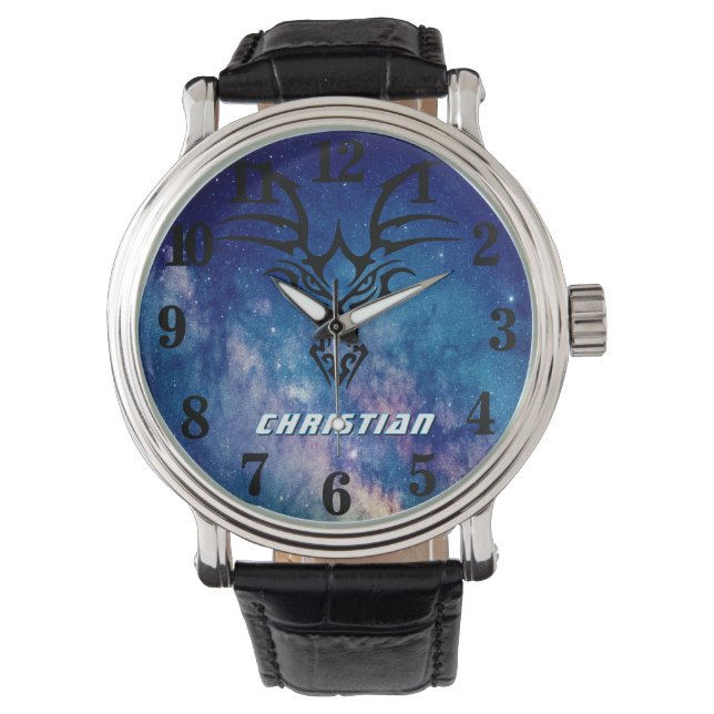 Galaxy Space Dragon name Armbanduhr (Vorderseite)