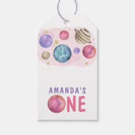 Galaxy Space Girl Geburtstagsparty Geschenkanhänger