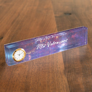 Galaxy Space Milky Way Teacher School Niedlich Sta Namensplakette