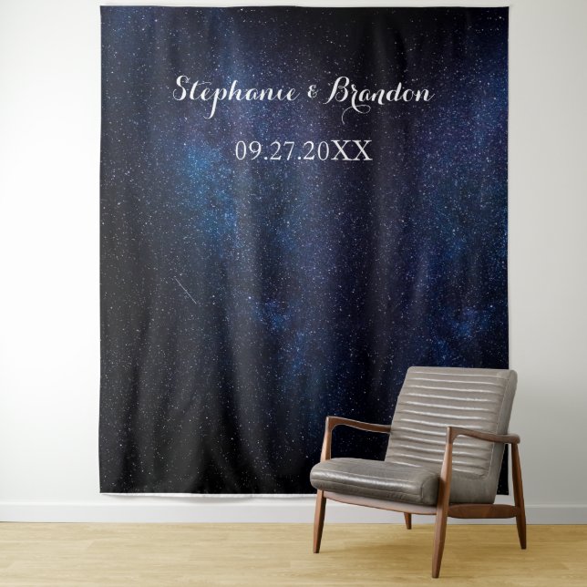 Galaxy Space Nebula Cosmos Wedding Foto Booth Wandteppich (Beispiel)