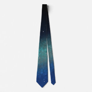 Galaxy Space Nebula Night Sky Green Krawatte