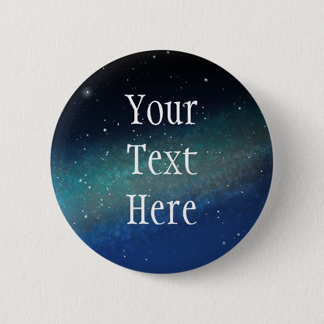 Galaxy Space Nebula Night Sky Personalisiert Button (Vorderseite)
