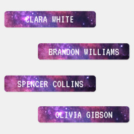 Galaxy Space Night Sky Stars Nebula Eisen Etiketten