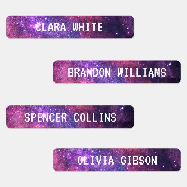 Galaxy Space Night Sky Stars Nebula Eisen Etiketten (Gruppe)