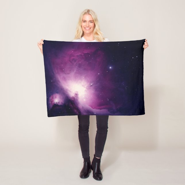 Galaxy Space Stars Night Sky Celestial Navy Blue Fleecedecke (Beispiel)