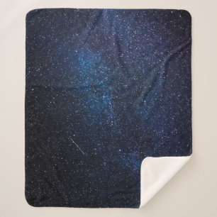 Galaxy Space Stars Night Sky Celestial Navy Blue Sherpadecke