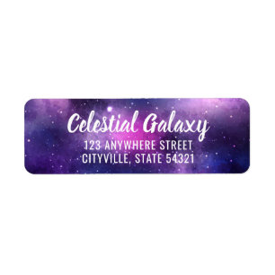 Galaxy Space Stars Ultra-Violet-Rücksendeadresse