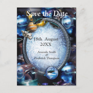 Galaxy Space Visitors Ankündigungspostkarte