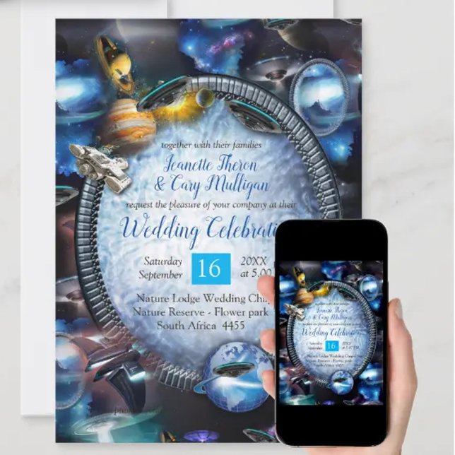 Galaxy Space Visitors Einladung (Von Creator hochgeladen)