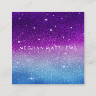 Galaxy Sparkle Beauty Stylist Quadratische Visitenkarte