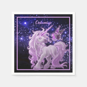 Galaxy Sparkle Pink Unicorn Serviette