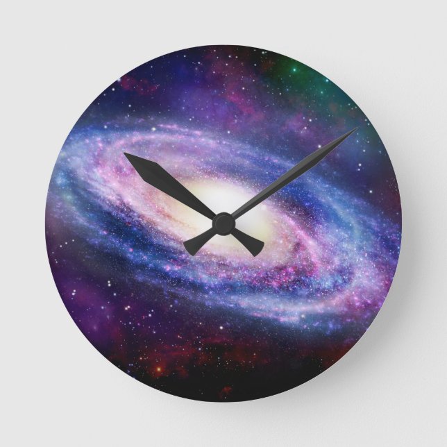 Galaxy-Spiral Runde Wanduhr (Vorderseite)