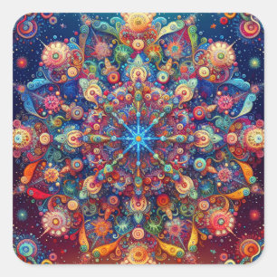 GALAXY STAR QUADRATISCHER AUFKLEBER