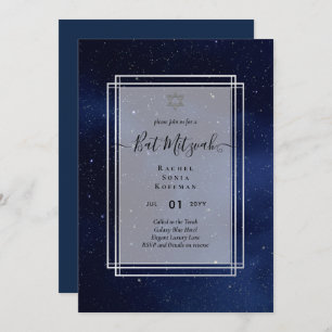 Galaxy Starry Night BAT MITZVAH Einladung
