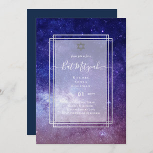 Galaxy Starry Night BAT MITZVAH Einladung