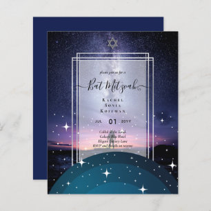 Galaxy Starry Night BAT MITZVAH Einladung