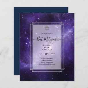 Galaxy Starry Night BAT MITZVAH Einladung