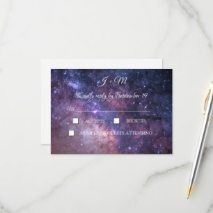 Galaxy Starry Night Modern UAWG RSVP Karte