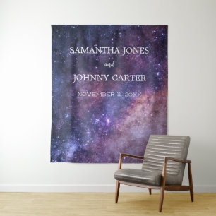 Galaxy Starry Night Universe Space Wedding Wandteppich