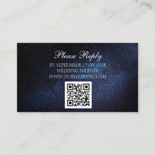 Galaxy Stars Celestial Starry Night Wedding Begleitkarte