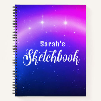 Galaxy Stars Individuell gestaltetes Name Sketchbo Notizbuch