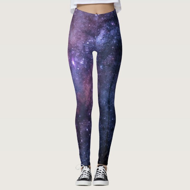 Galaxy Stars Night Sky Leggings (Vorderseite)