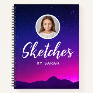 Galaxy Stars Personalisiert Name Sketchbook Notebo Notizbuch