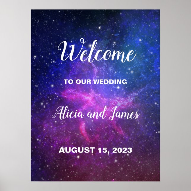 Galaxy Stars Willkommenspender Poster (Vorne)