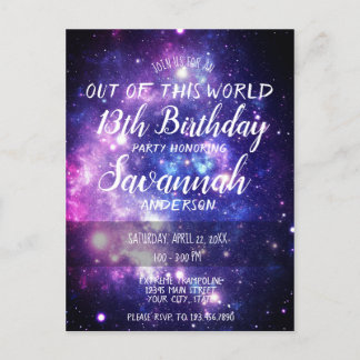 Galaxy startet aus dieser Welt zum Geburtstag Postkarte